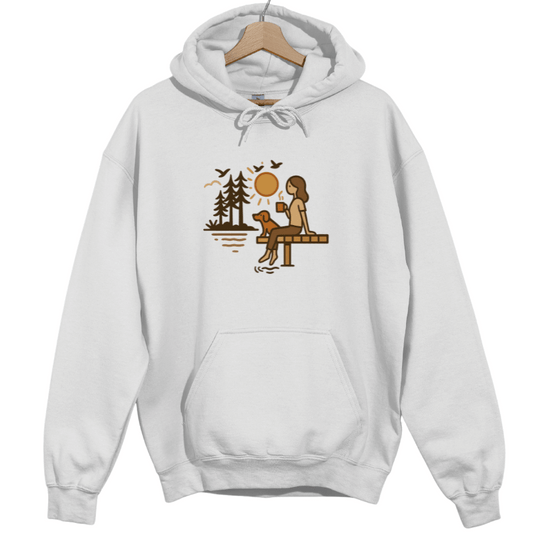Lake, Coffee & Dog Companions Hoodie