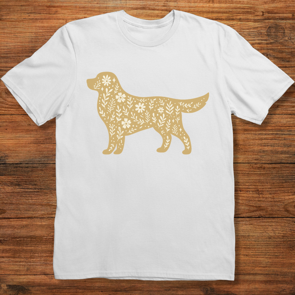 Golden Blossom Retriever T-shirt