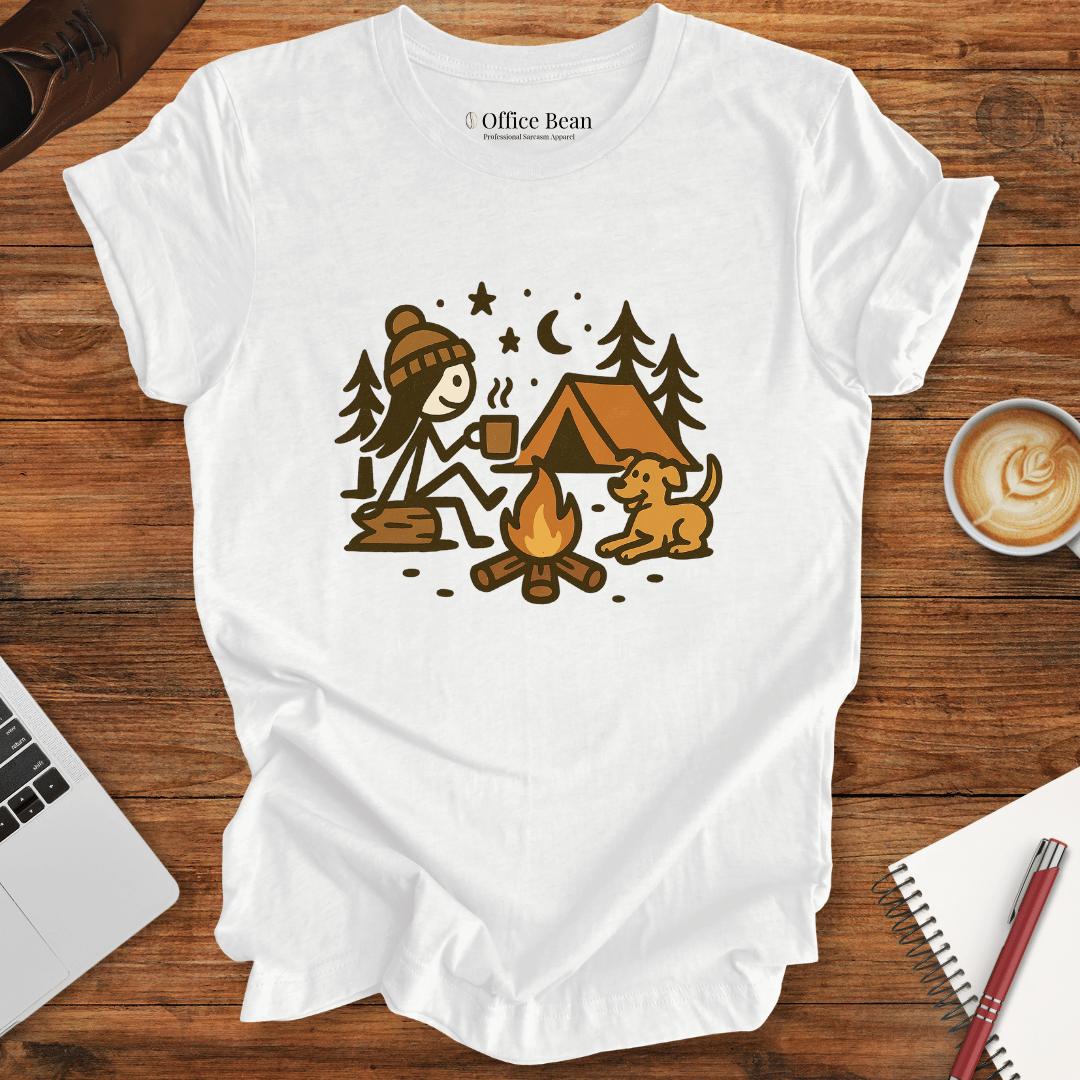 Just a girl, dog and camping T-shirt