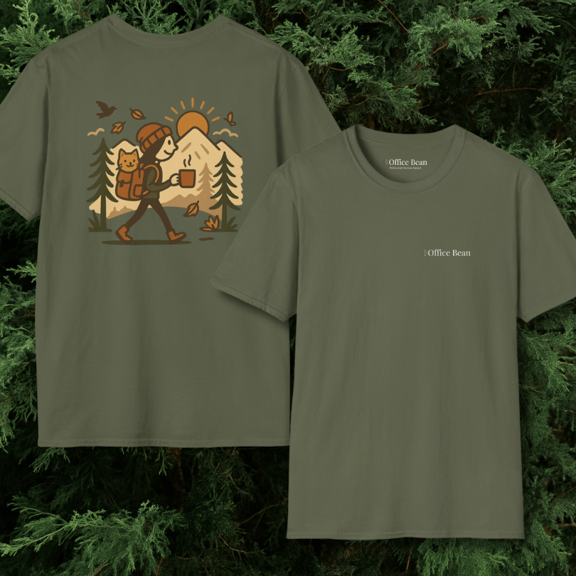 Cat Brew and Roam Female Backprint T-Shirt