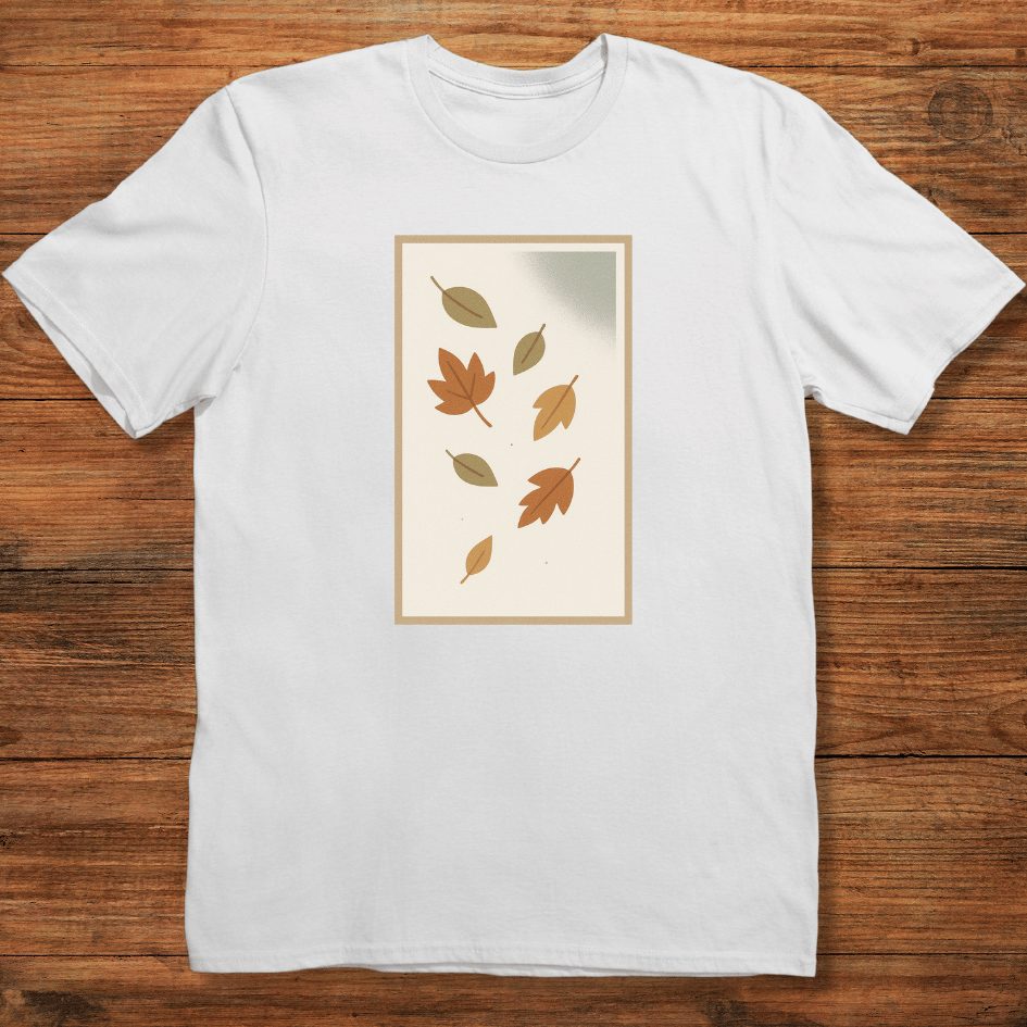 Minimal Falling Leaves T-shirt