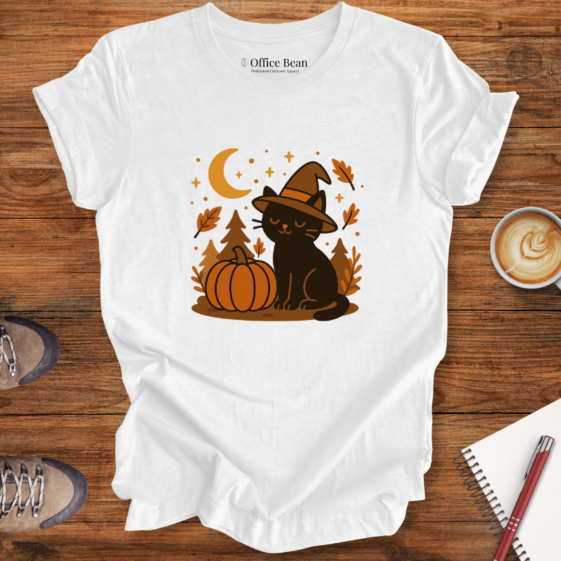 Witch Cat & Pumpkin Nights T-shirt