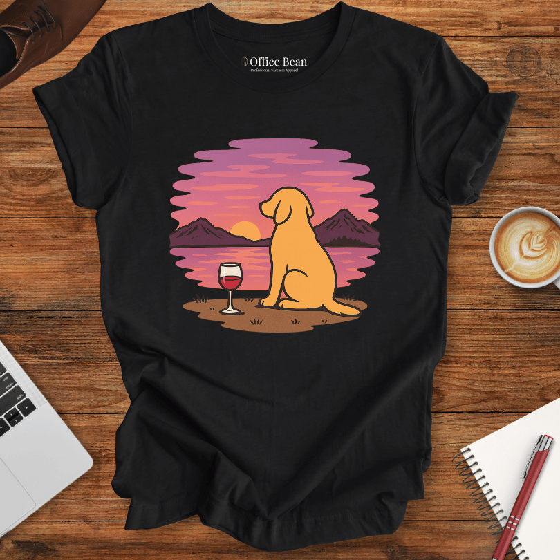 My wine, dog and a view T-shirt
