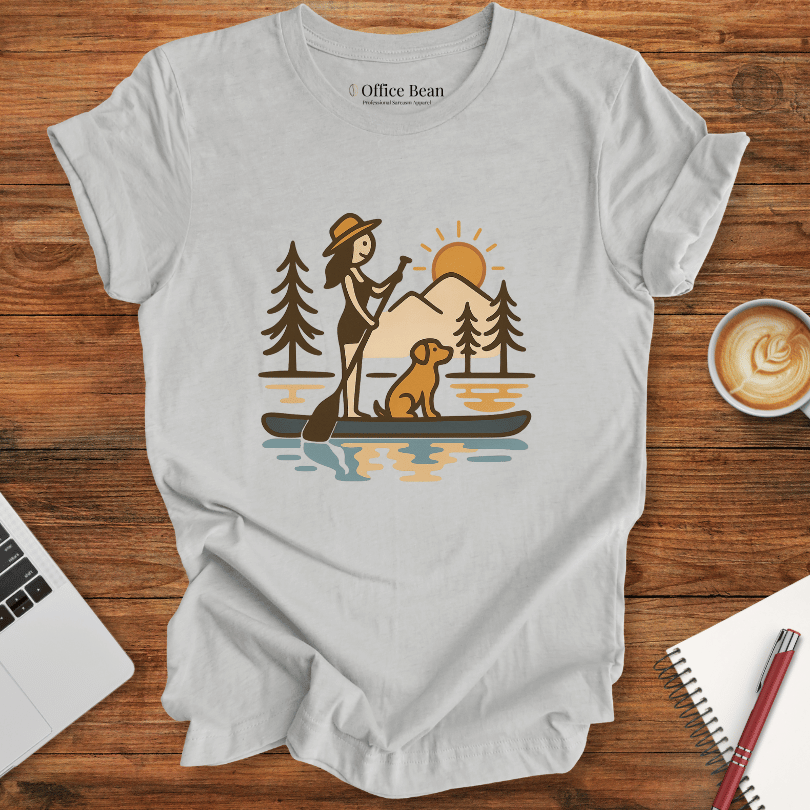 Paddleboard, Dog & Coffee Vibes T-shirt
