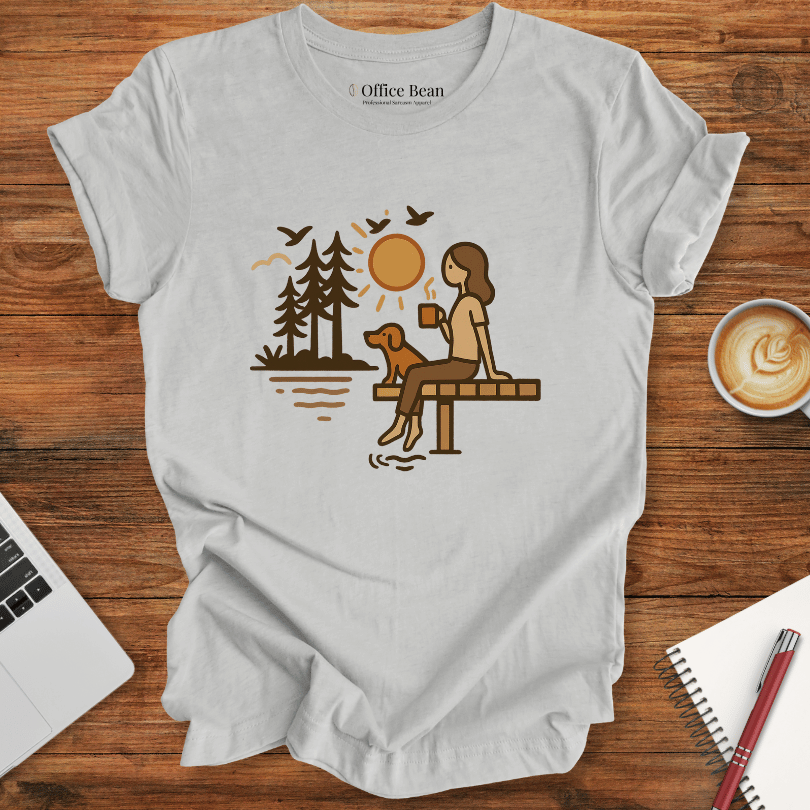 Lake, Coffee & Dog Companions T-shirt