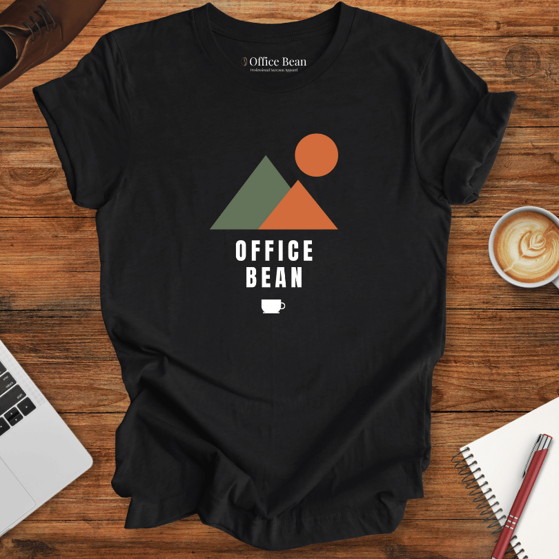 Mountains and Coffee Geometry T-Shirt