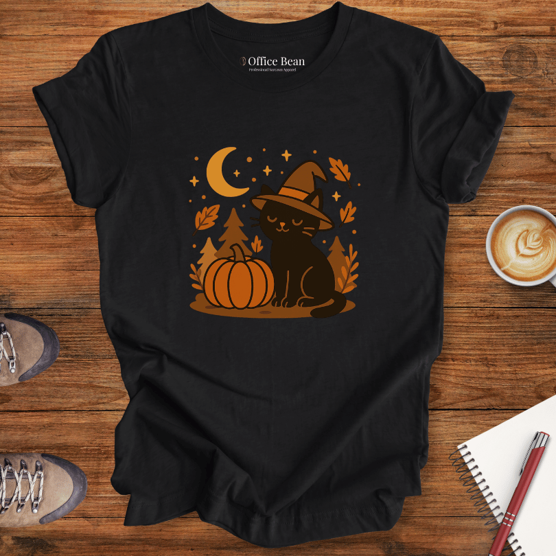 Witch Cat & Pumpkin Nights T-shirt