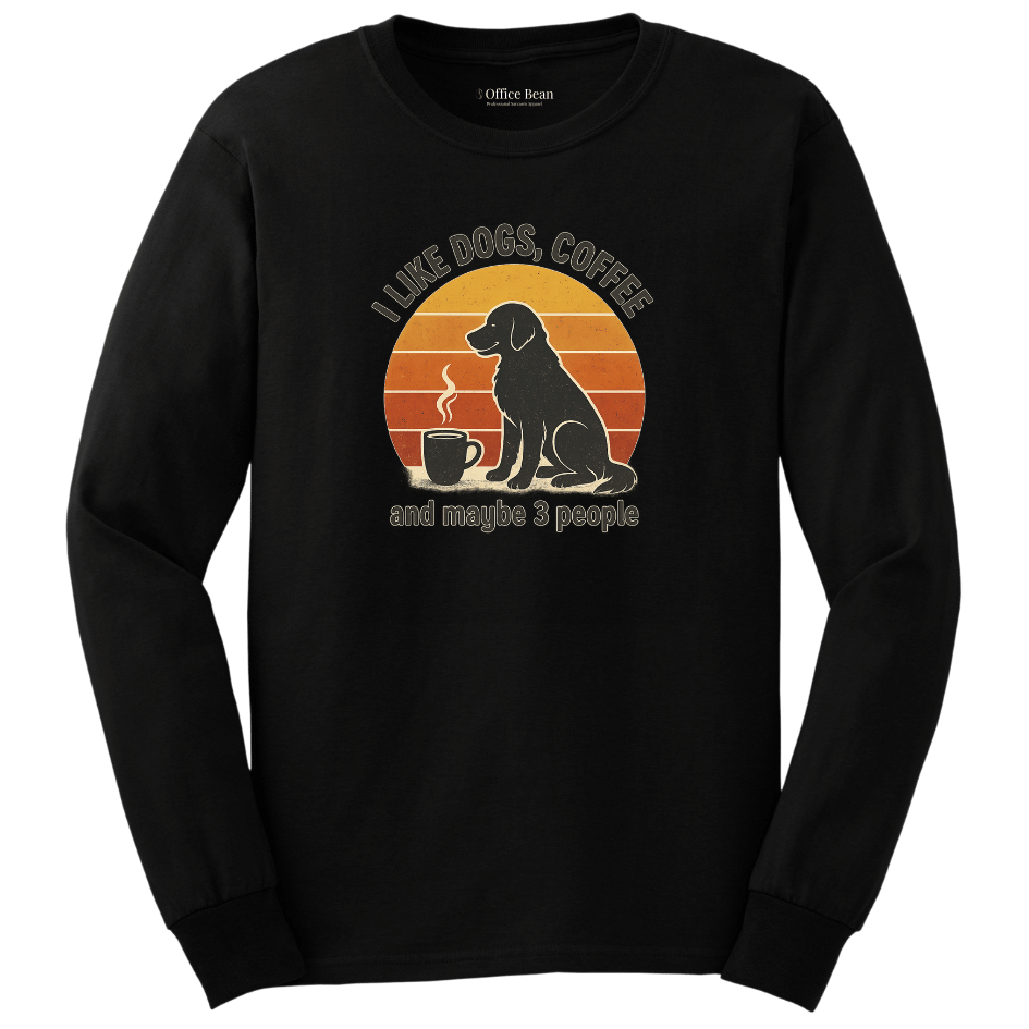 Like dogs, coffee and 3 people Longsleeves T-shirt