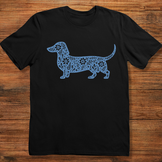Floral Stroll Dachshund T-shirt