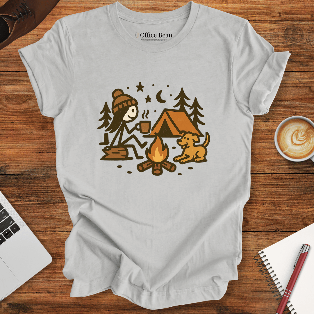 Just a girl, dog and camping T-shirt