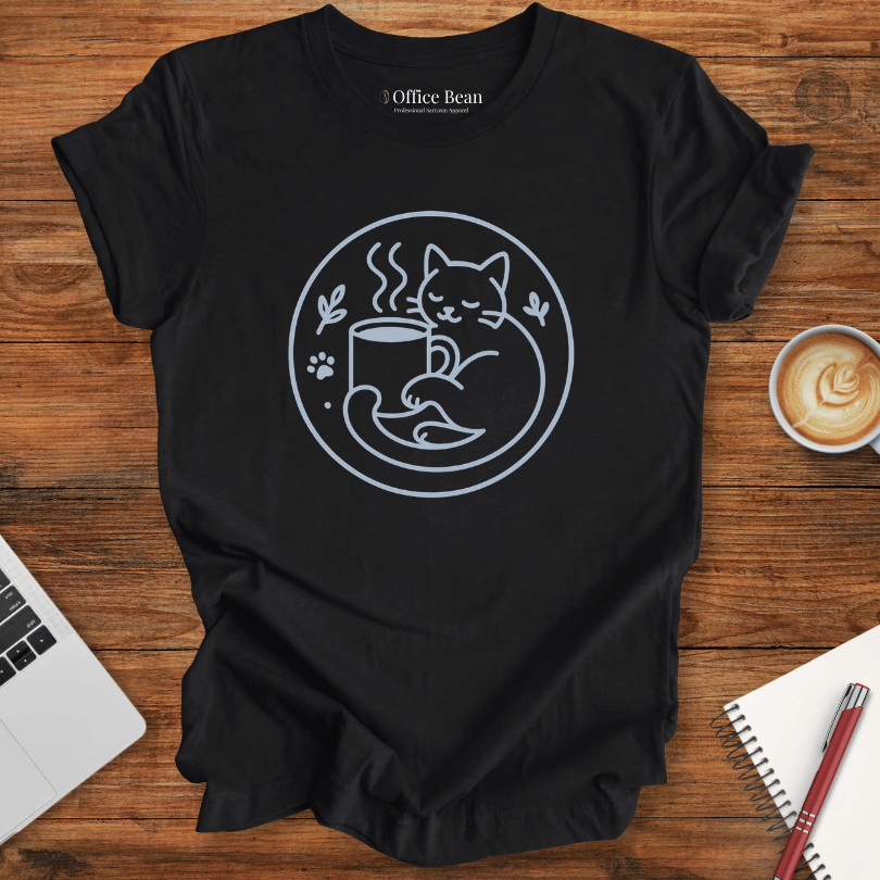 Coffee, Cat, Repeat Logo T-shirt