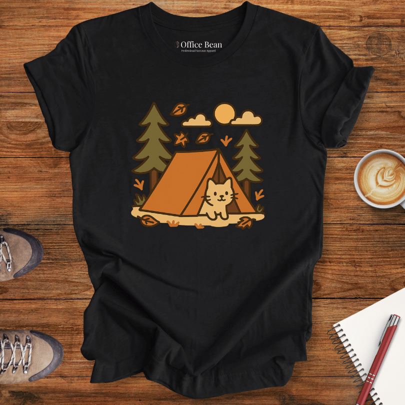 Tent Life with Cat T-shirt