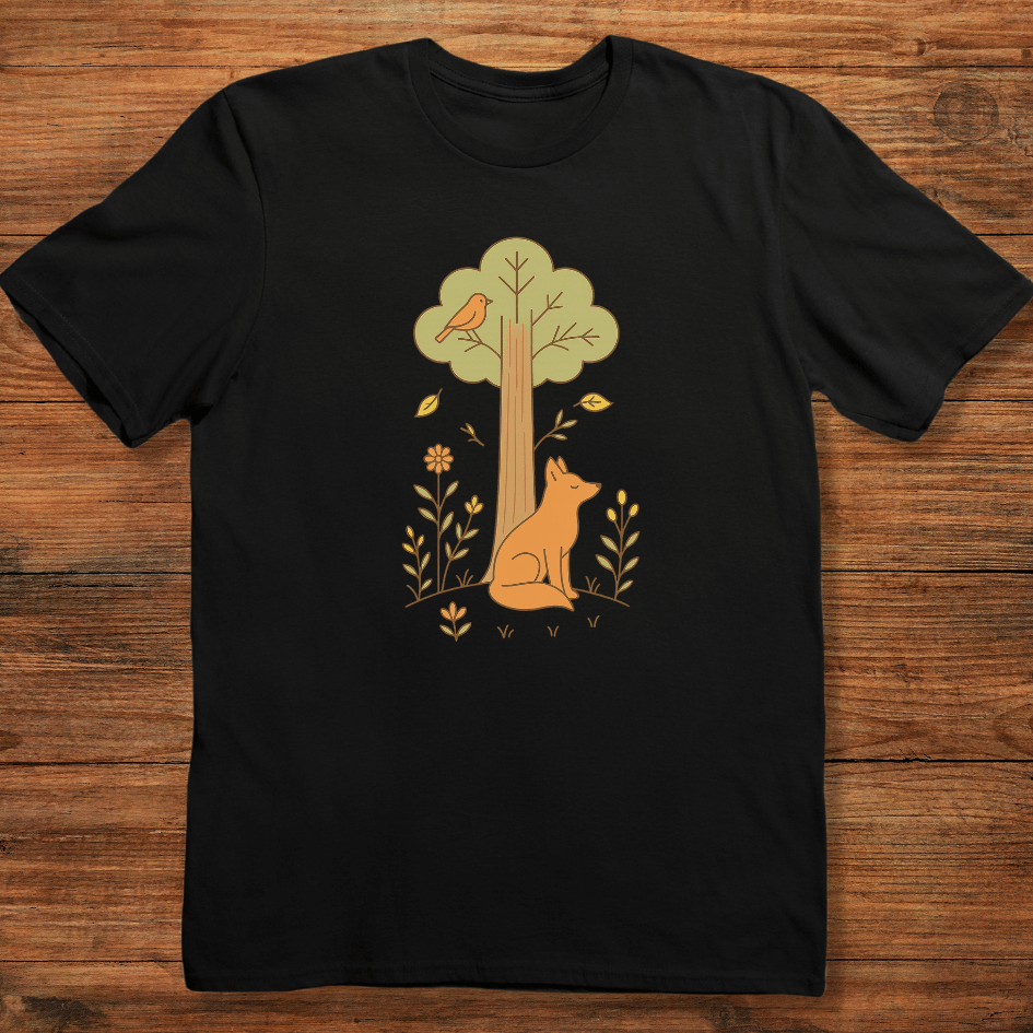 Fox Under Tree T-shirt