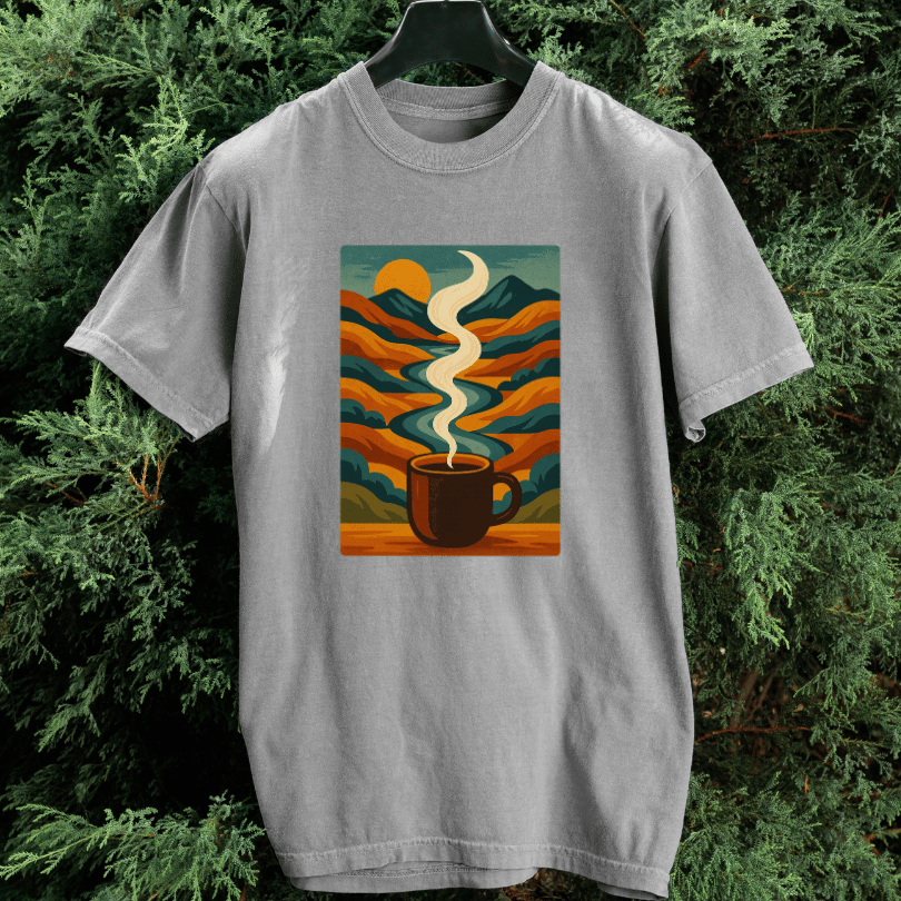 Coffee Beyond Mountains and Rivers T-shirt