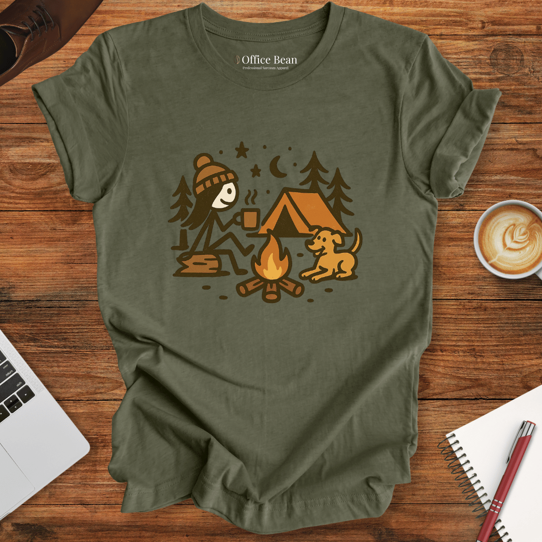 Just a girl, dog and camping T-shirt