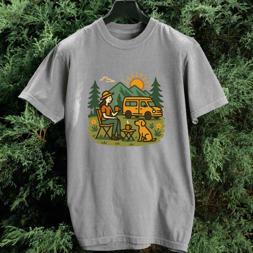Coffee & Camper Life with My Dog T-shirt