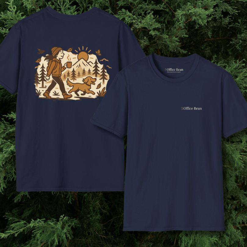 A Girl, Dog, Coffee & a Walk Backprint T-shirt