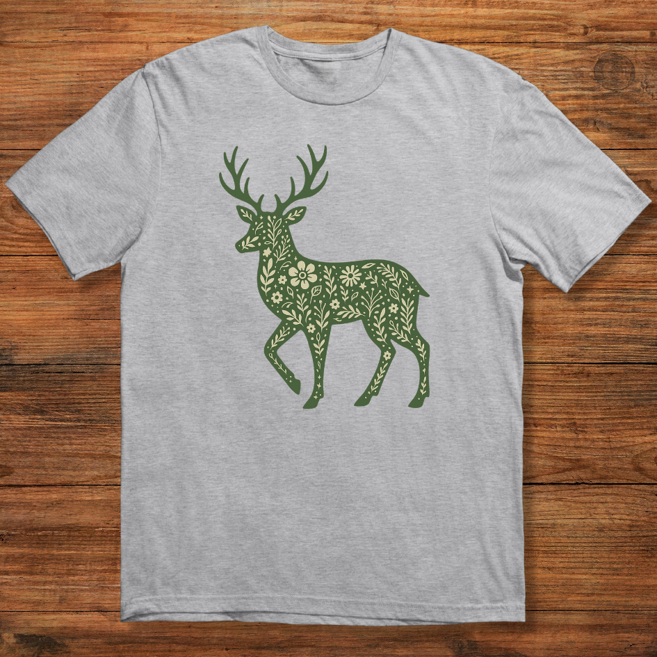 Forest Bloom Stag T-shirt