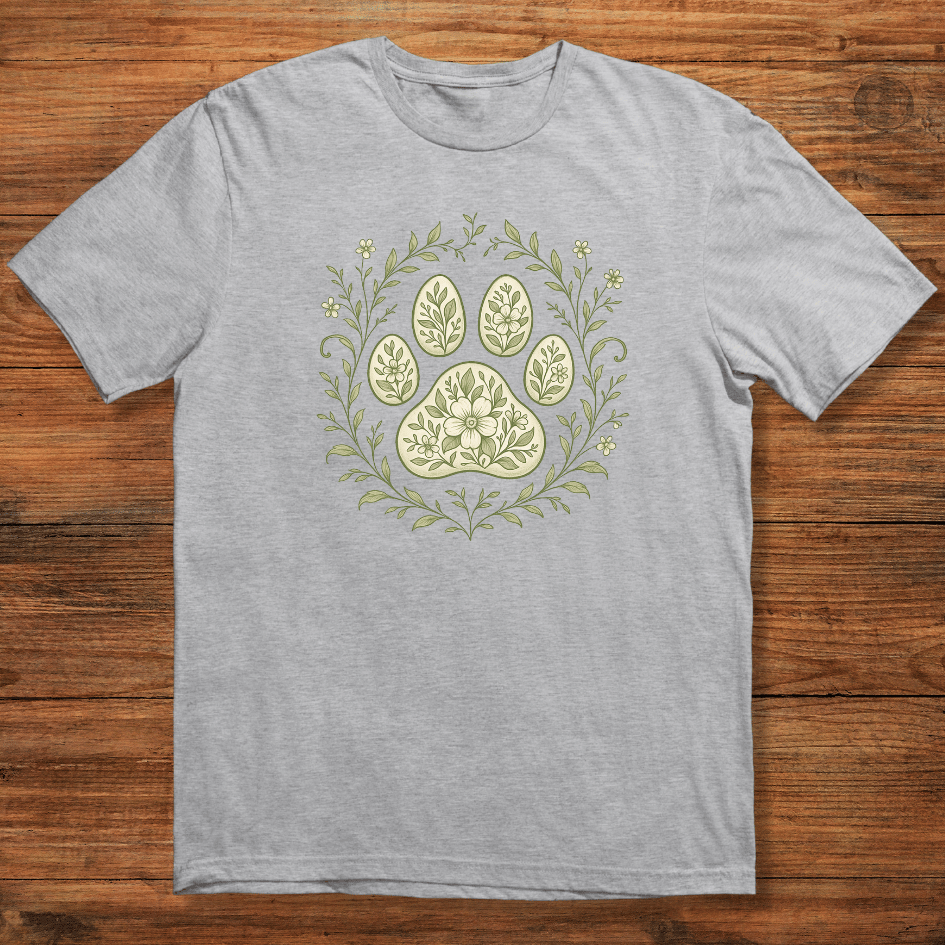 Floral Paw Print T-shirt