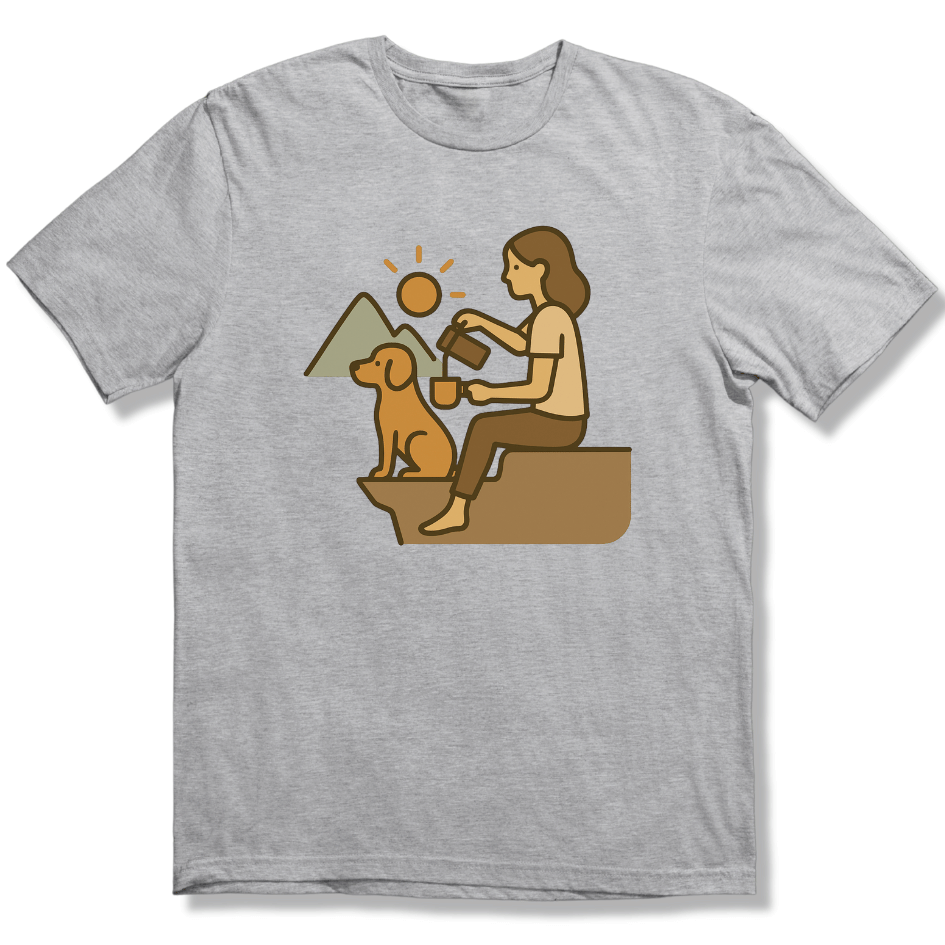 Cliffside Pour and Pup T-shirt