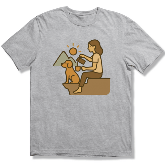 Cliffside Pour and Pup T-shirt