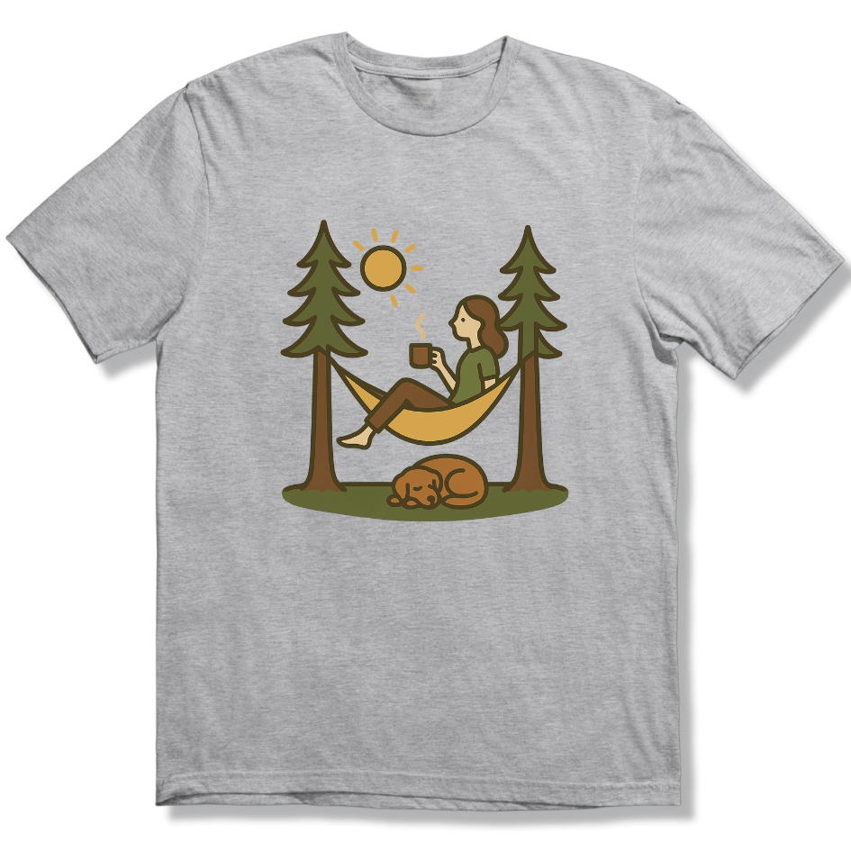 Hammock and Coffee Dog T-shirt