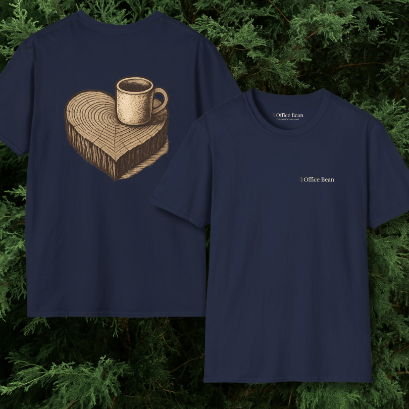 Heart Wood Coffee Backprint T-Shirt