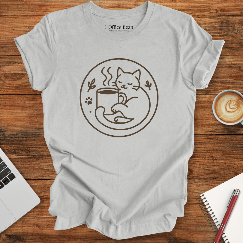 Coffee, Cat, Repeat Logo T-shirt