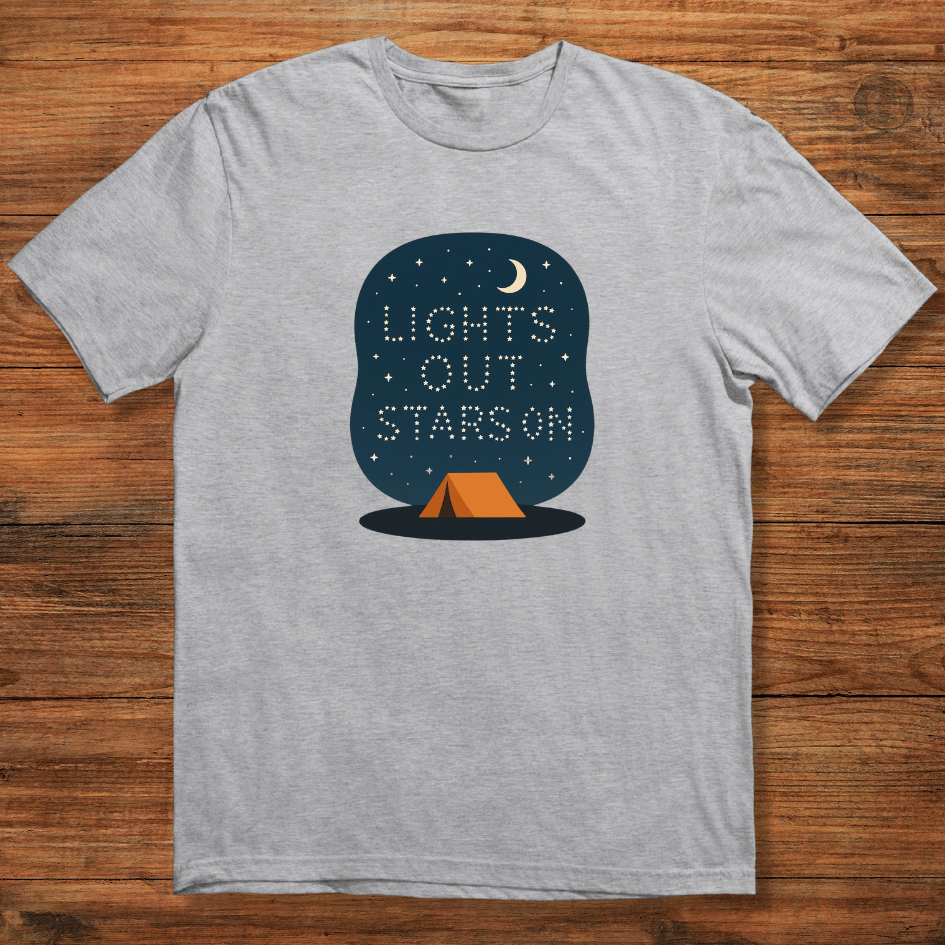 Lights Out Stars On T-shirt