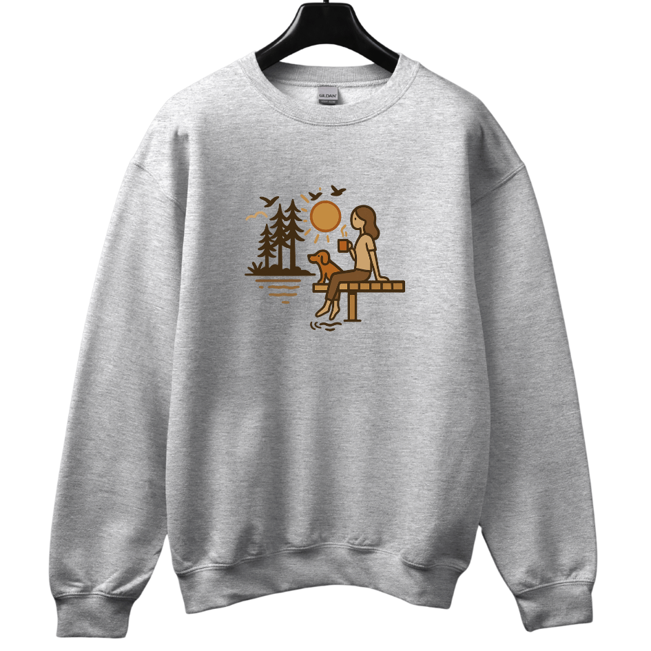 Lake, Coffee & Dog Companions Sweatshirt