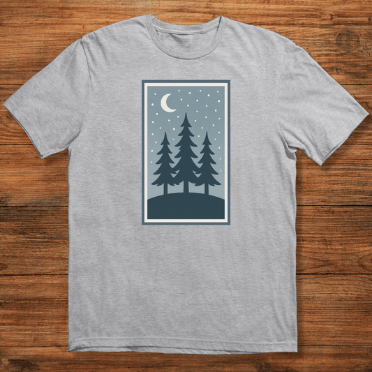 Winter Pines & Moon T-shirt