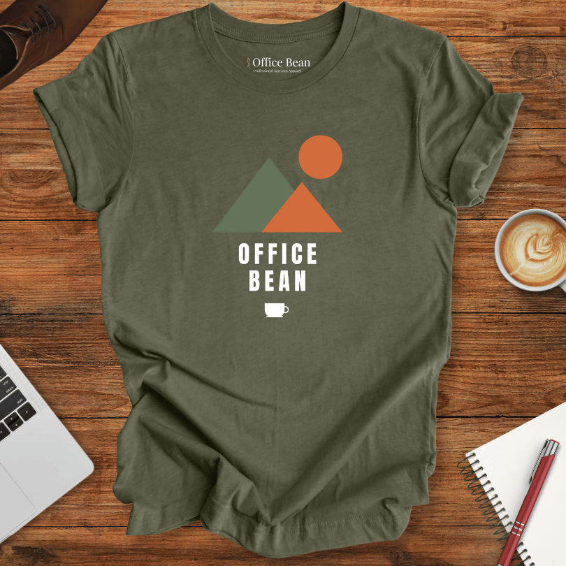 Mountains and Coffee Geometry T-Shirt