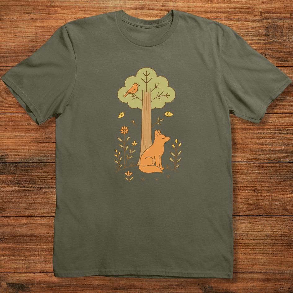 Fox Under Tree T-shirt