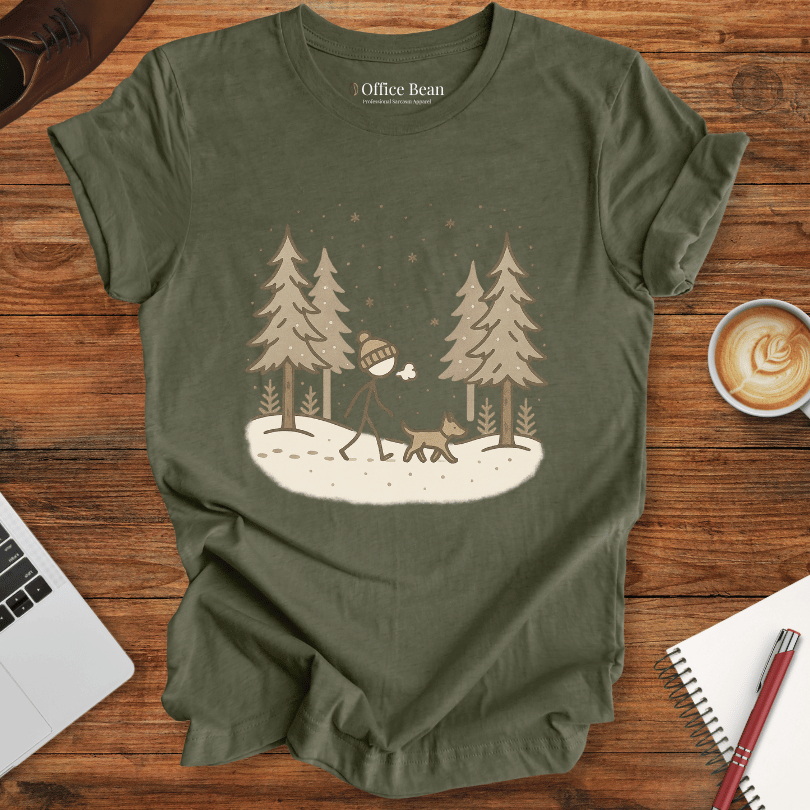 Dog Winter Walk T-shirt