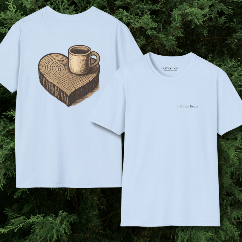 Heart Wood Coffee Backprint T-Shirt