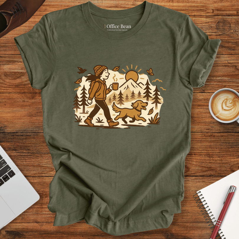 Just a girl, dog, coffee and a walk T-shirt
