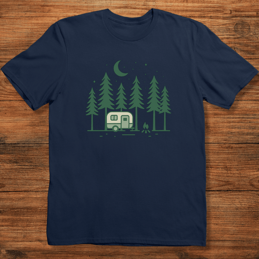 Forest Camper Under the Moon T-shirt