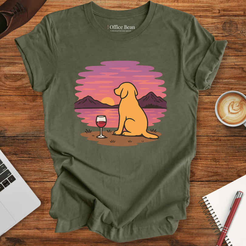 My wine, dog and a view T-shirt