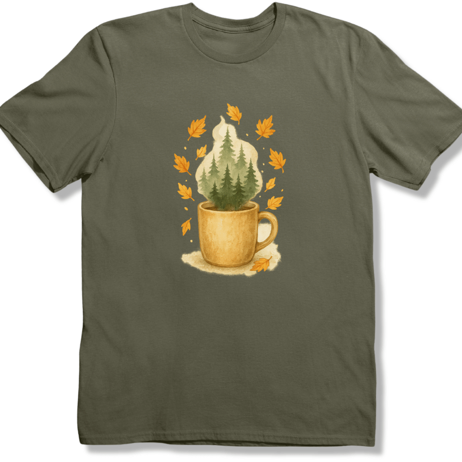 Fall Coffee and Pines T-shirt