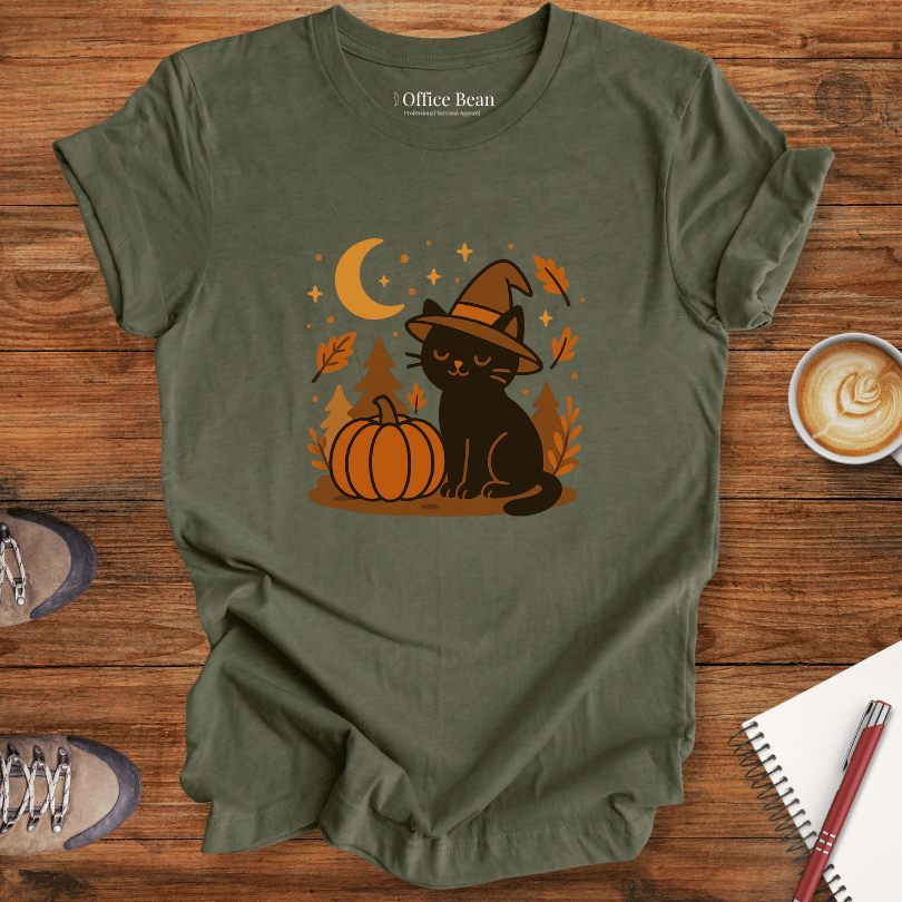 Witch Cat & Pumpkin Nights T-shirt