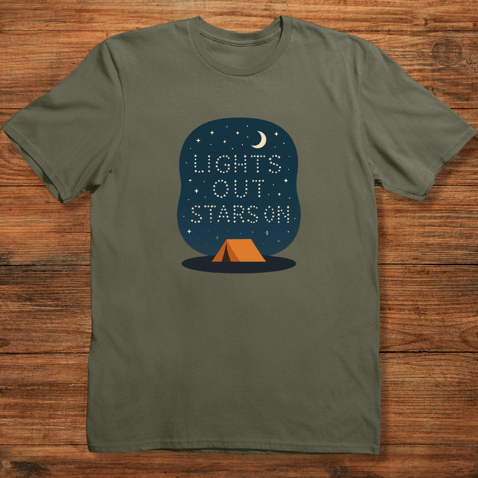 Lights Out Stars On T-shirt