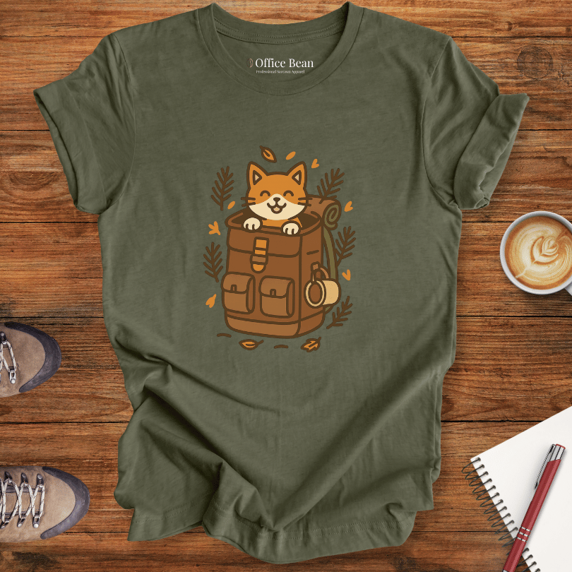 Backpack Cat Explorer T-shirt