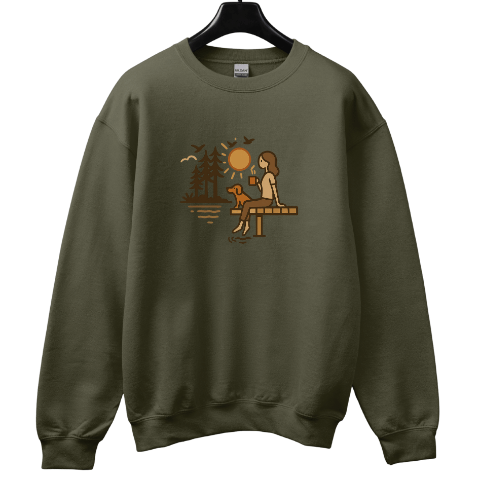 Lake, Coffee & Dog Companions Sweatshirt