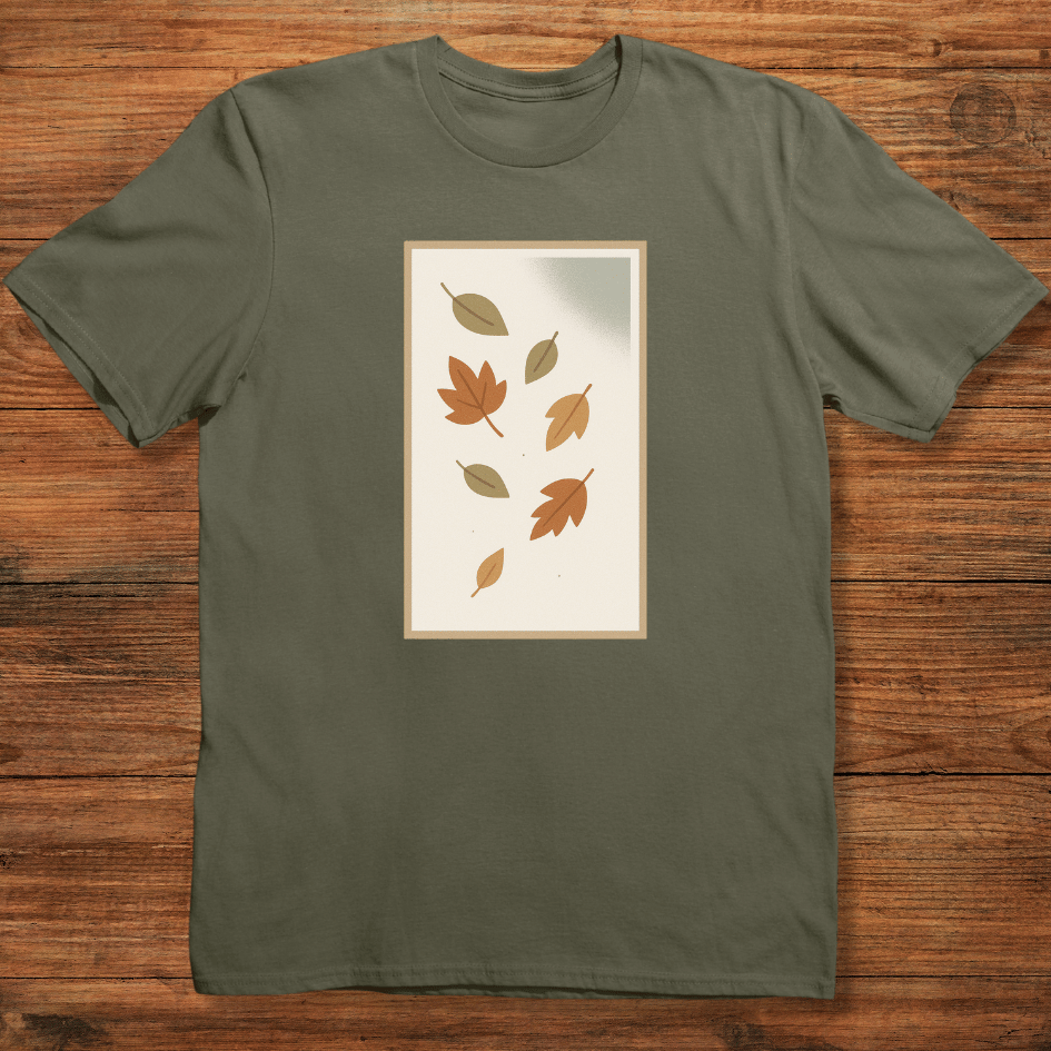 Minimal Falling Leaves T-shirt
