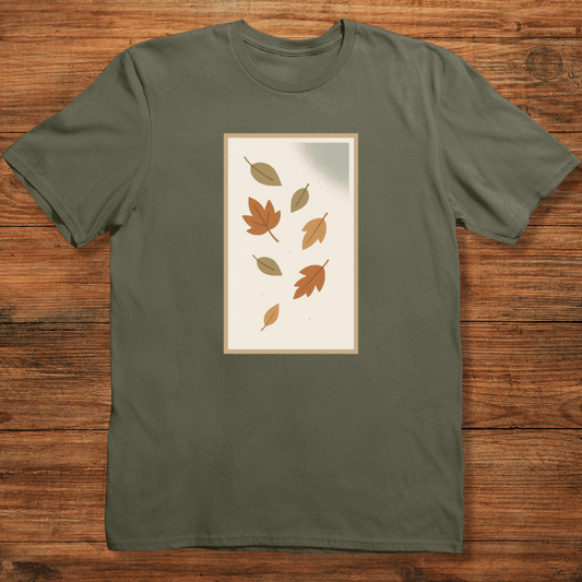 Minimal Falling Leaves T-shirt