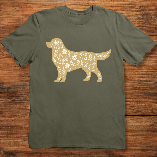 Golden Blossom Retriever T-shirt