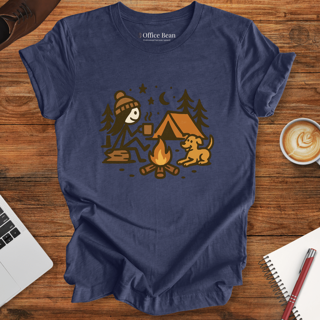 Just a girl, dog and camping T-shirt