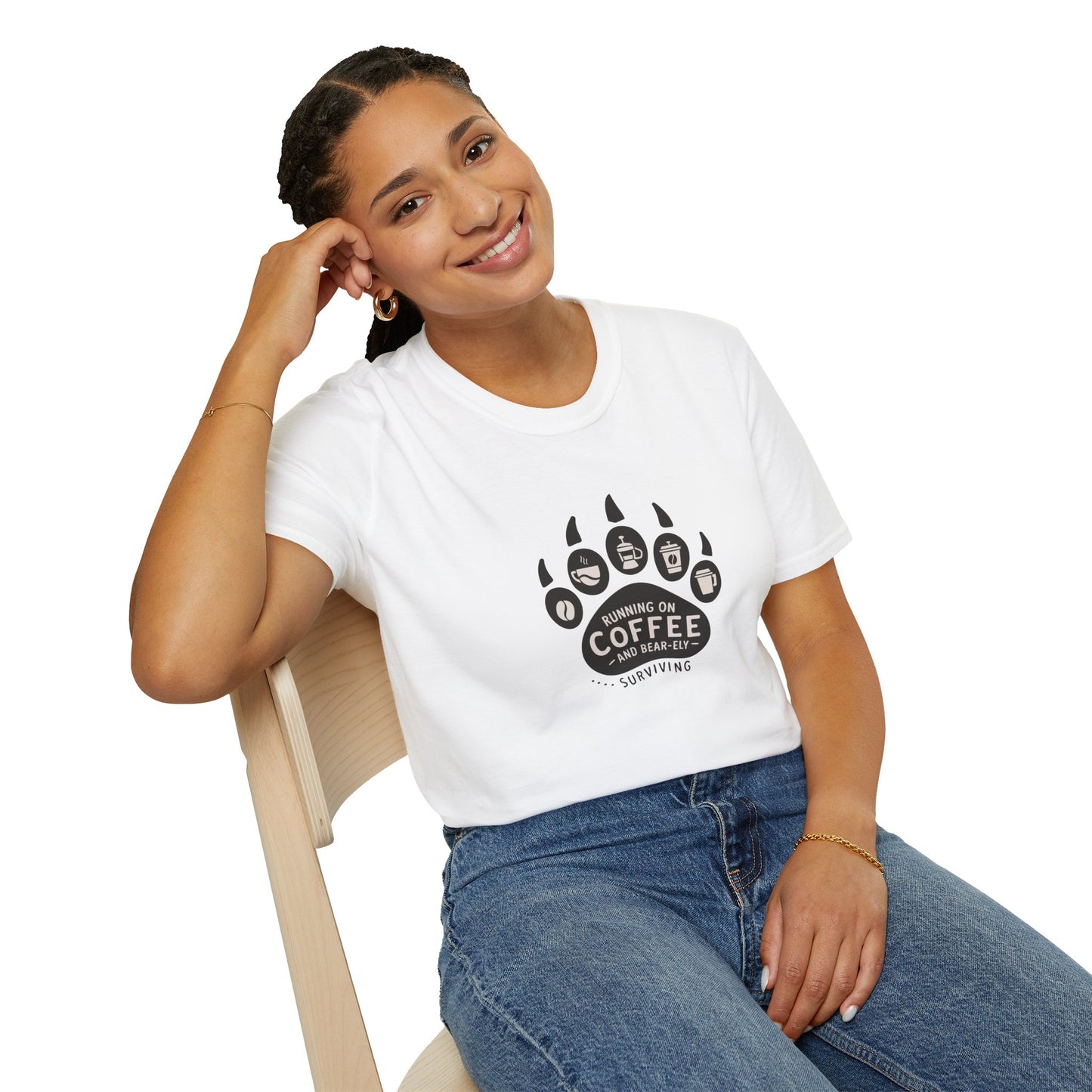 Bear-ely surviving on Coffee T-Shirt