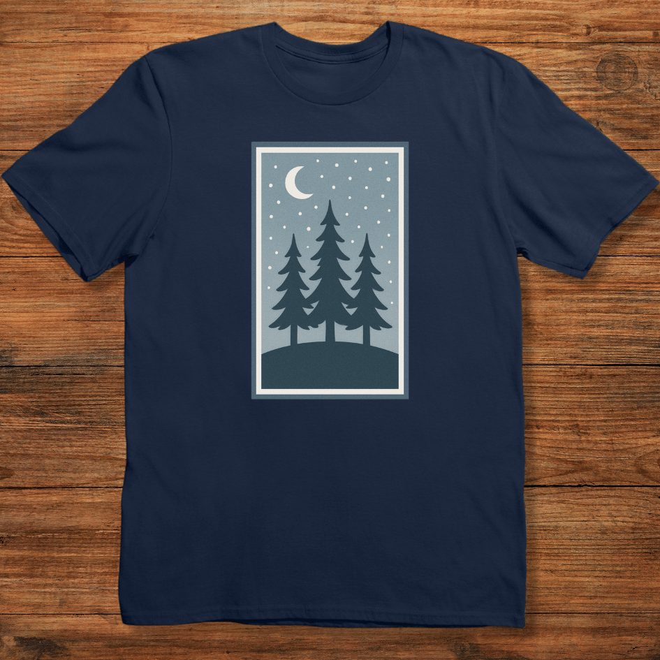 Winter Pines & Moon T-shirt