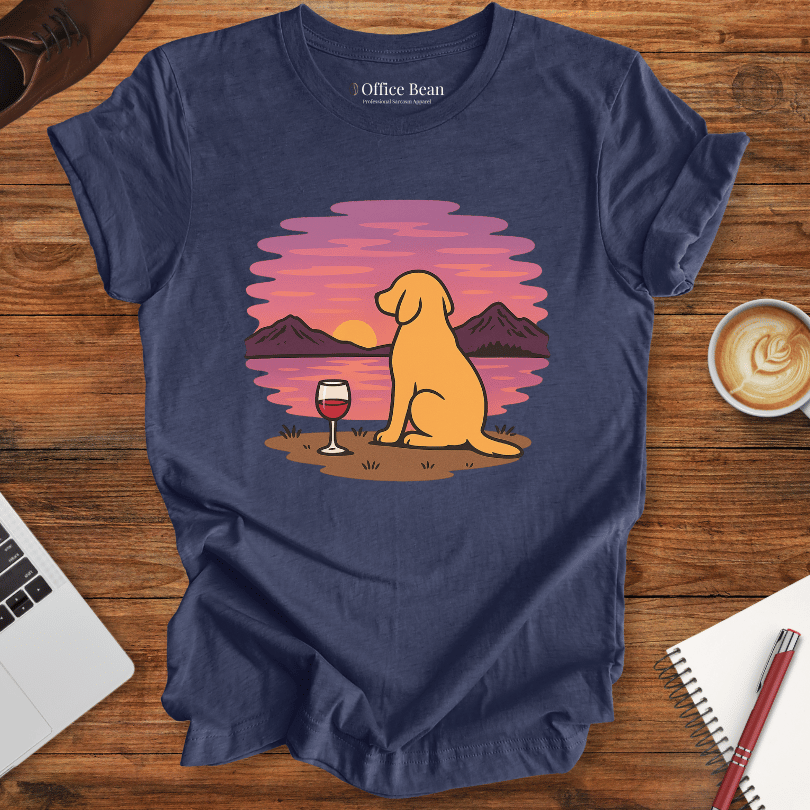 My wine, dog and a view T-shirt